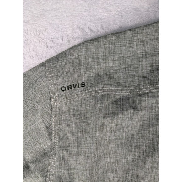 ORVIS Mens Button Up Shirt Long Sleeve Casual Green Travel Medium M - Picture 10 of 12